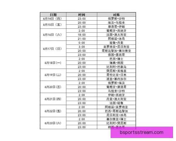 美加墨世界杯完整赛程安排及重要比赛时间一览表 美加墨世界杯完整赛程安排及重要比赛时间一览表